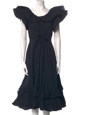 Mille Black Ruffle Dress Sz S